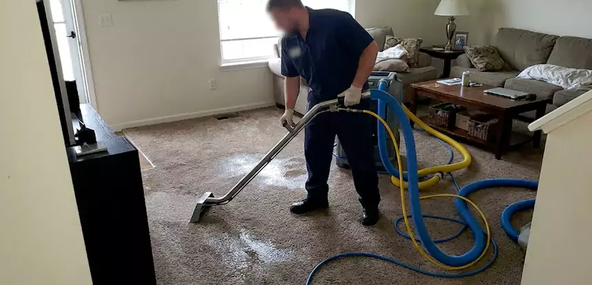Flooded Basement Carpet Cleanup Lovejoy